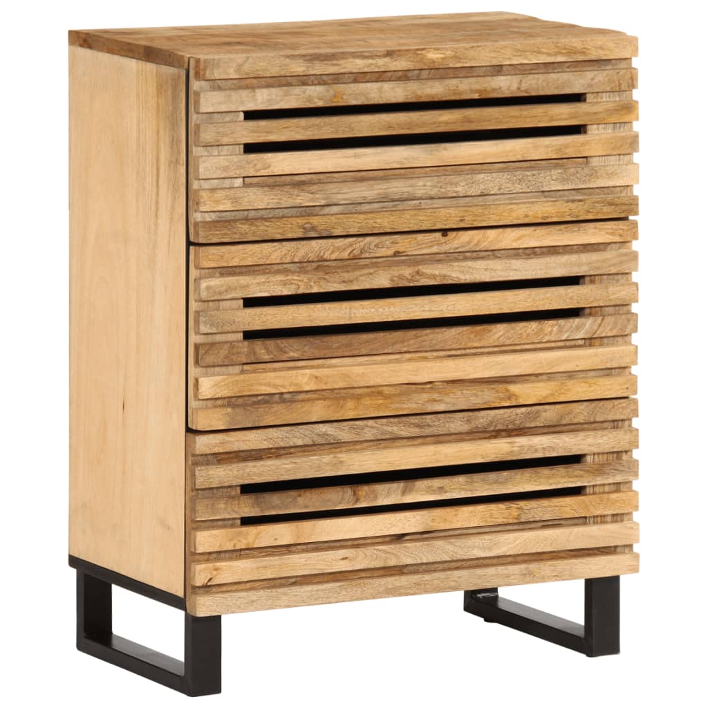 JUNG Vida Sideboard 60x34x75 cm Raues Massives Mangoholz