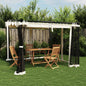 JUNG Vida Pavillon mit Netzwände Creme 3x3 m Stahl