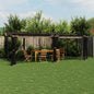 JUNG Vida Pavillon mit Netzwänden Taupe 6x3 m Stahl