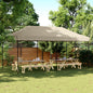 JUNG Vida Partyzelt Faltbar Pop-Up Taupe 580x292x315 cm