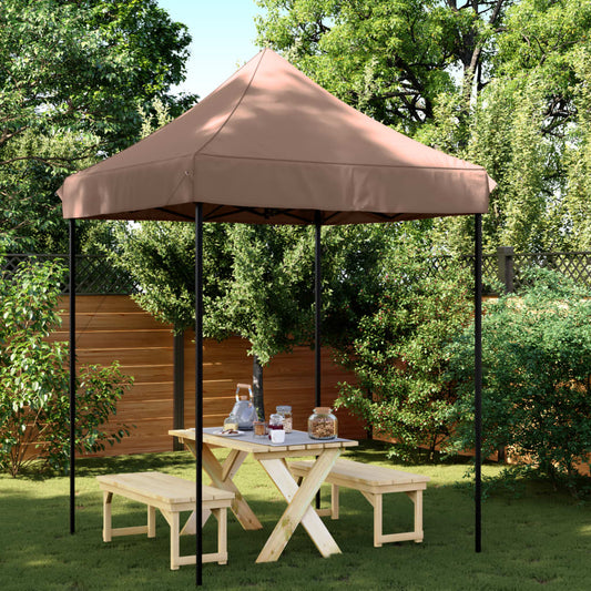JUNG Vida Partyzelt Faltbar Pop-Up Braun 200x200x306 cm