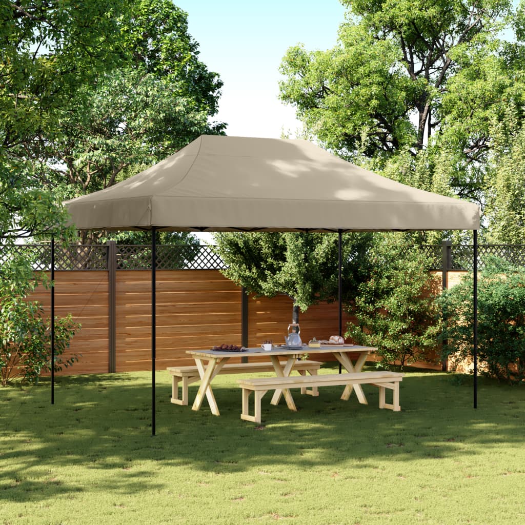 JUNG Vida Partyzelt Faltbar Pop-Up Taupe 410x279x315 cm