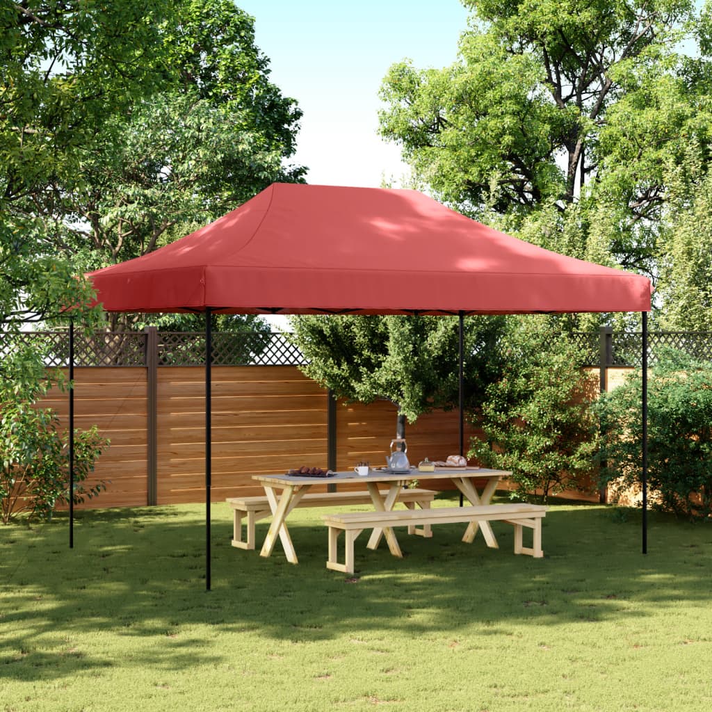 JUNG Vida Partyzelt Faltbar Pop-Up Burgunderrot 410x279x315 cm