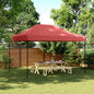 JUNG Vida Partyzelt Faltbar Pop-Up Burgunderrot 410x279x315 cm