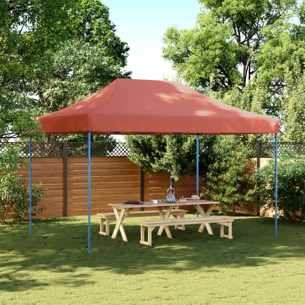 JUNG Vida Partyzelt Faltbar Pop-Up Terrakottarot 410x279x315 cm