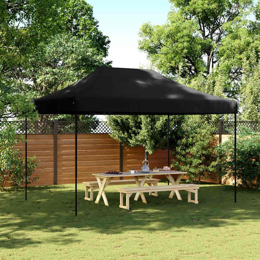 JUNG Vida Partyzelt Faltbar Pop-Up Schwarz 410x279x315 cm