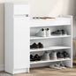 JUNG Vida Schuhschrank Weiß 100,5x28x100 cm Holzwerkstoff