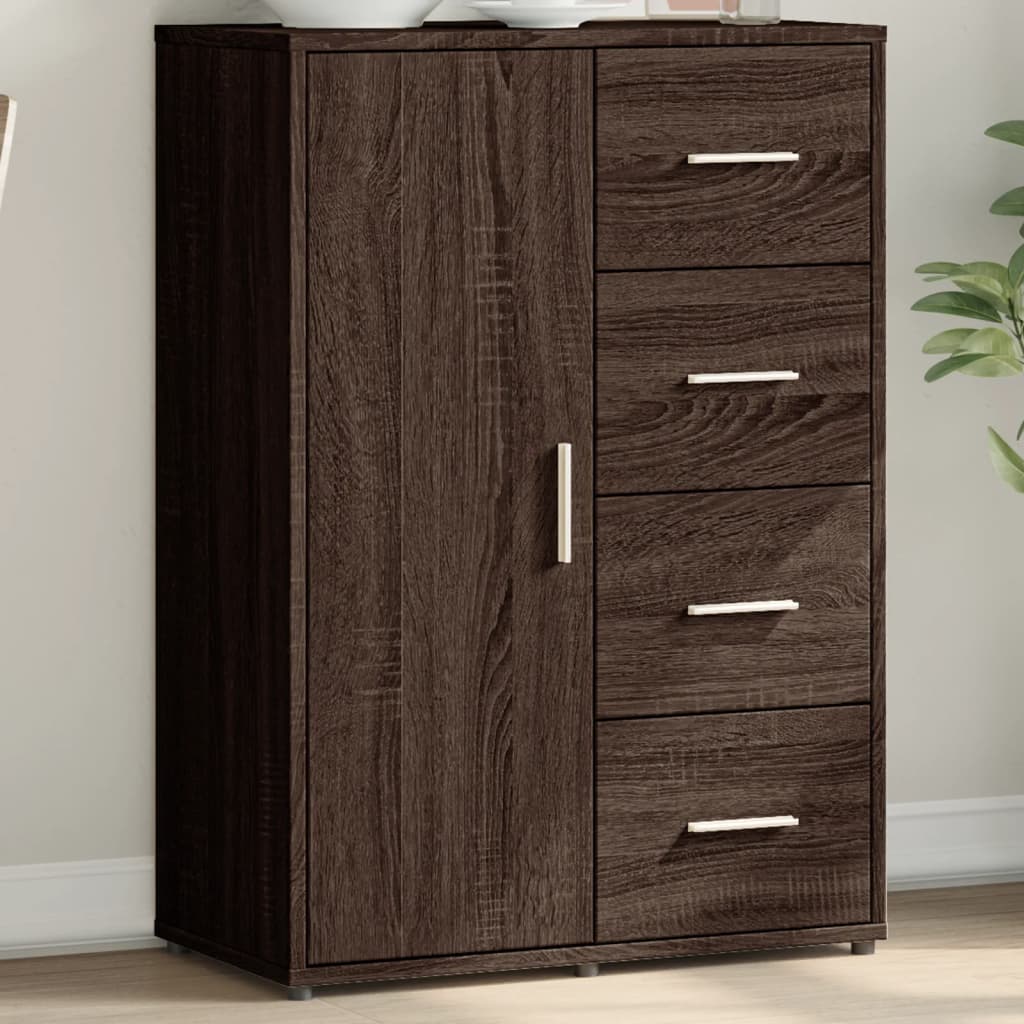 JUNG Vida Sideboard Braun Eichen-Optik 60x31x84 cm Holzwerkstoff