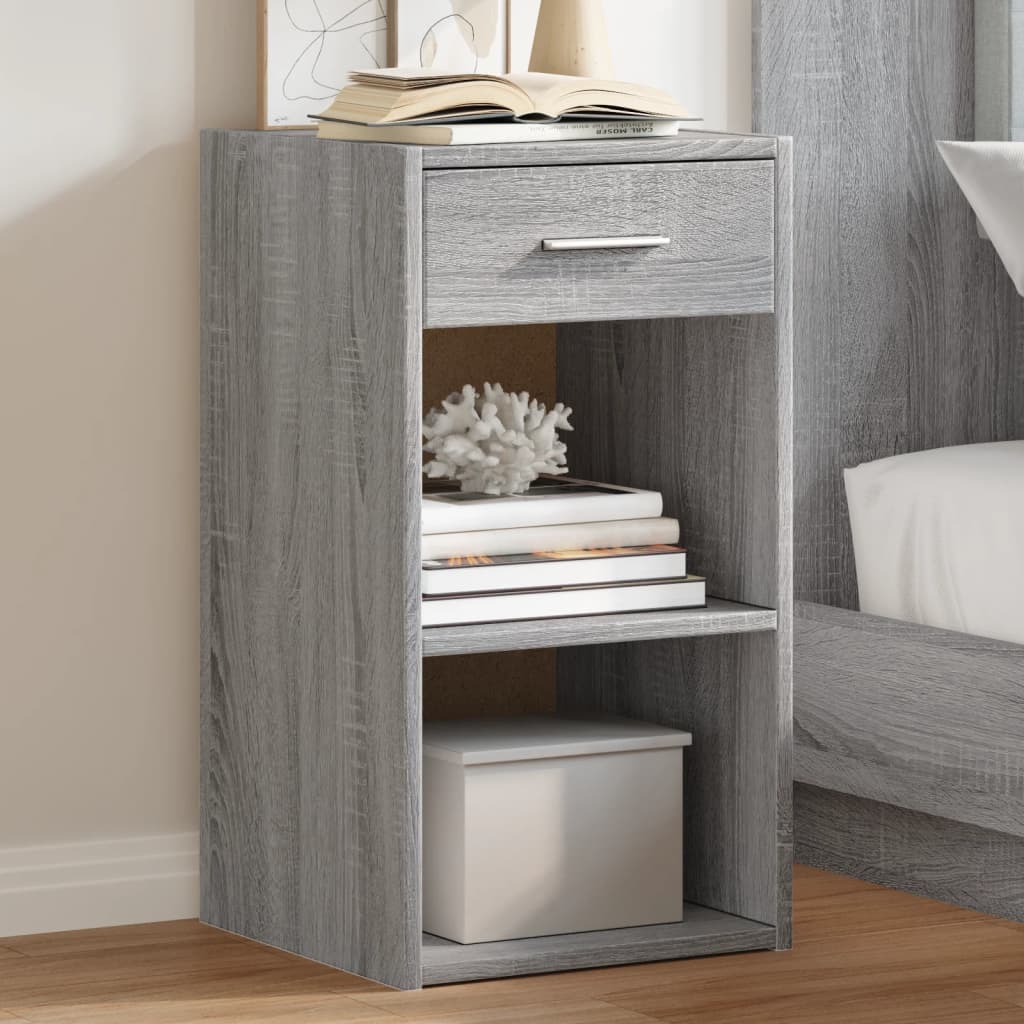 JUNG Vida Nachttisch Grau Sonoma 35x34x65 cm Holzwerkstoff