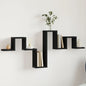 JUNG Vida Wandregal Schwarz 104,5x10x43 cm Holzwerkstoff
