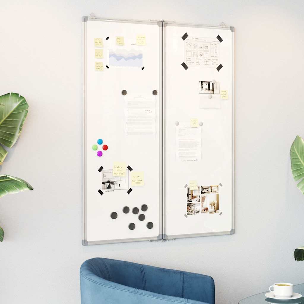 JUNG Vida Magnetisches Whiteboard Klappbar 80x100x1,7 cm Aluminium