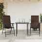 JUNG Vida Gartenstühle 2 Stk. Klappbar Braun Poly Rattan
