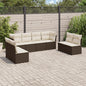 JUNG Vida 8-tlg. Garten-Sofagarnitur mit Kissen Braun Poly Rattan
