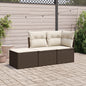 JUNG Vida 3-tlg. Garten-Sofagarnitur mit Kissen Braun Poly Rattan