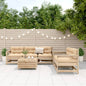 JUNG Vida 6-tlg. Garten-Lounge-Set mit Kissen Massivholz Kiefer