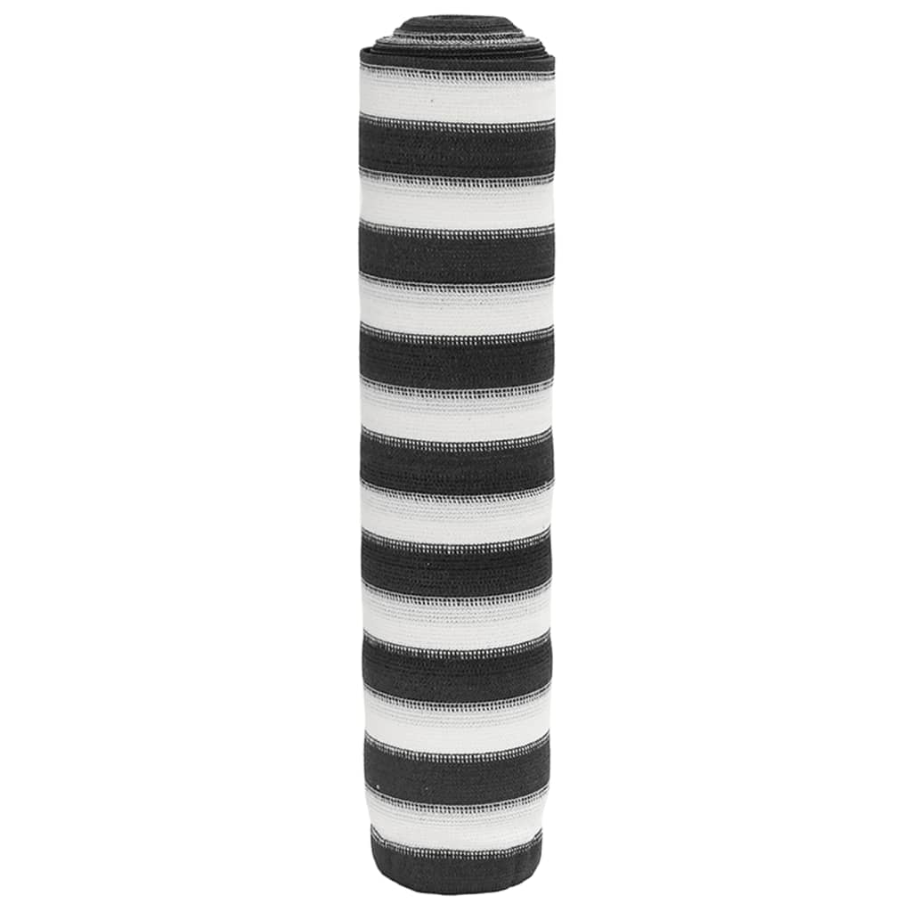 JUNG Vida Zaunblende Anthrazit und Weiß 2x25 m HDPE 75 g/m²