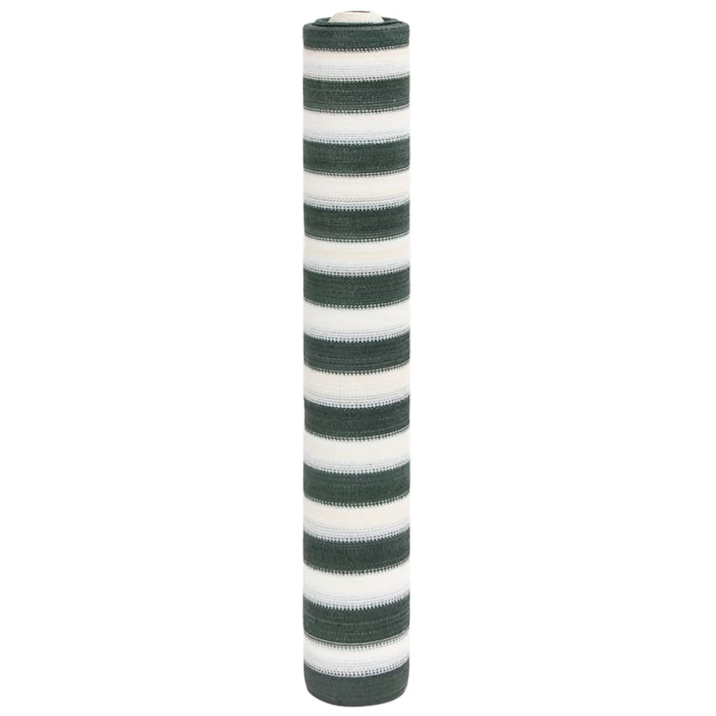 JUNG Vida Zaunblende Grün und Weiß 1,5x25 m HDPE 195 g/m²