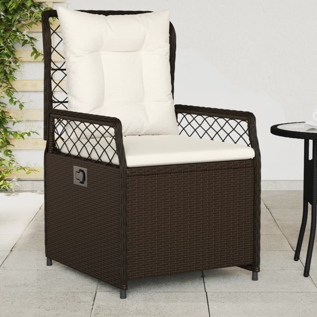 JUNG Vida Gartensessel 2 Stk. Verstellbar Braun Poly Rattan