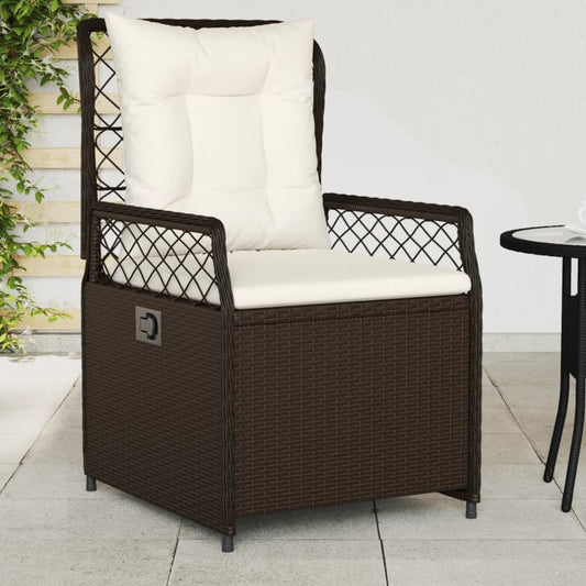 JUNG Vida Gartensessel 2 Stk. Verstellbar Braun Poly Rattan