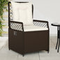 JUNG Vida Gartensessel 2 Stk. Verstellbar Braun Poly Rattan