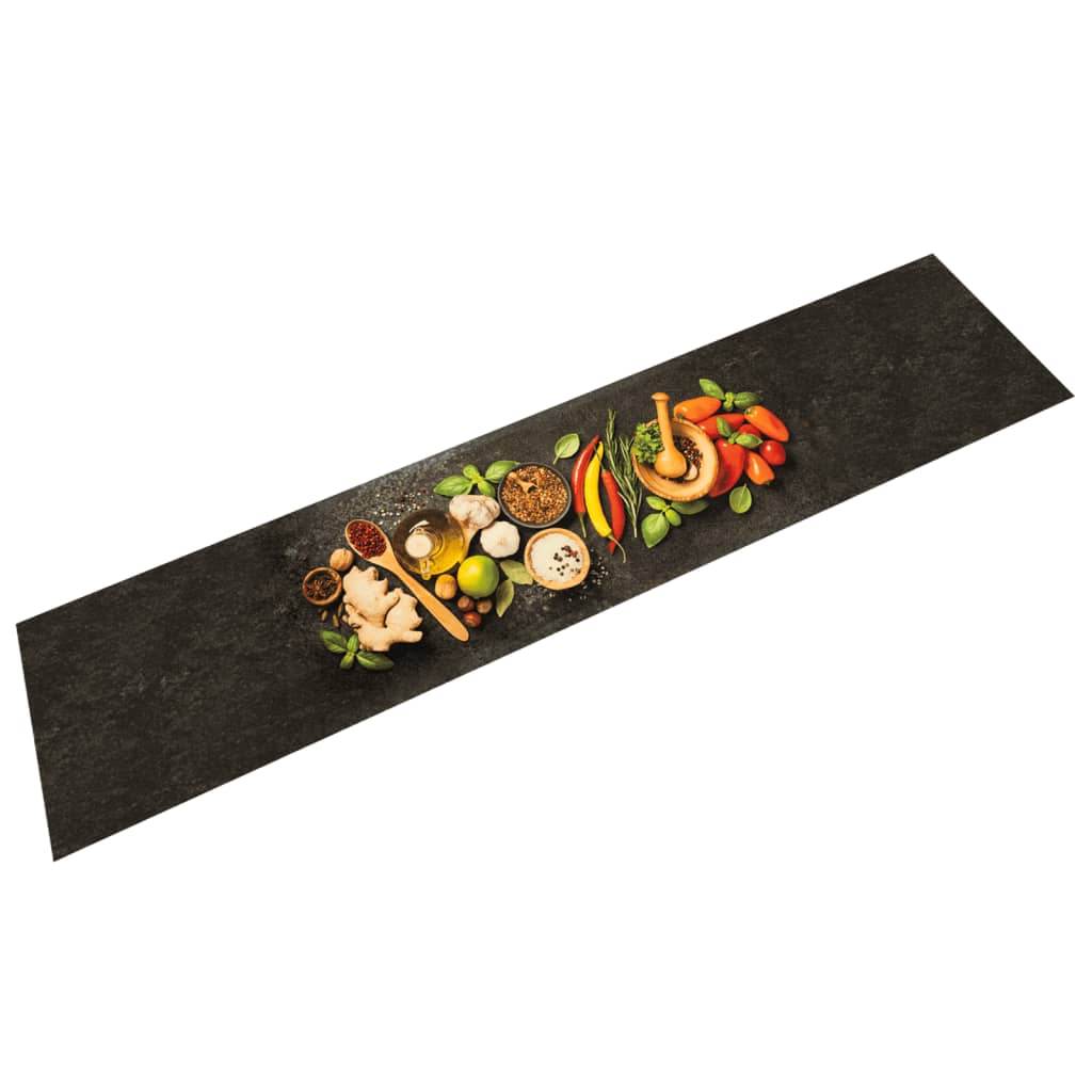 JUNG Vida Küchenteppich Waschbar Gewürze 60x300 cm Samt