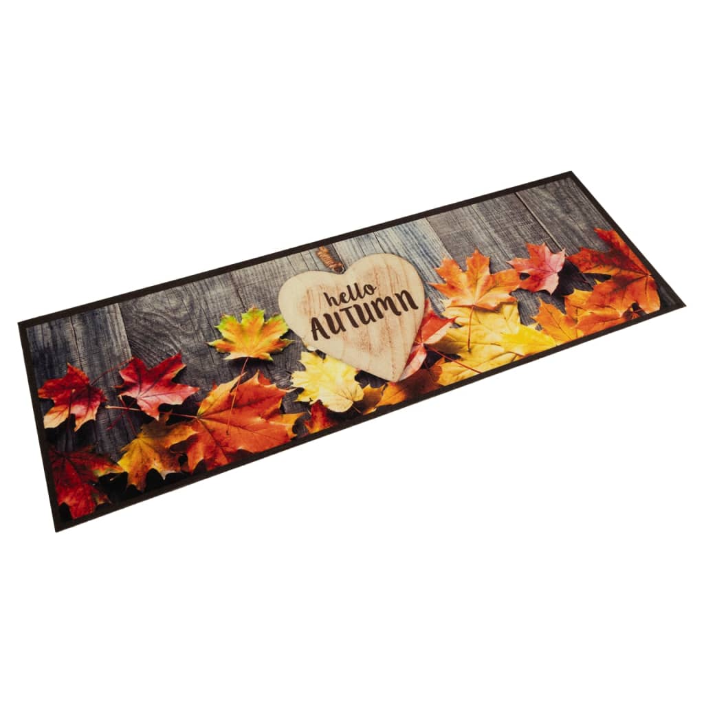 JUNG Vida Küchenteppich Waschbar Herbst 45x150 cm Samt
