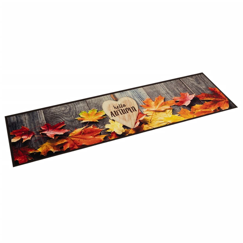 JUNG Vida Küchenteppich Waschbar Herbst 60x300 cm Samt