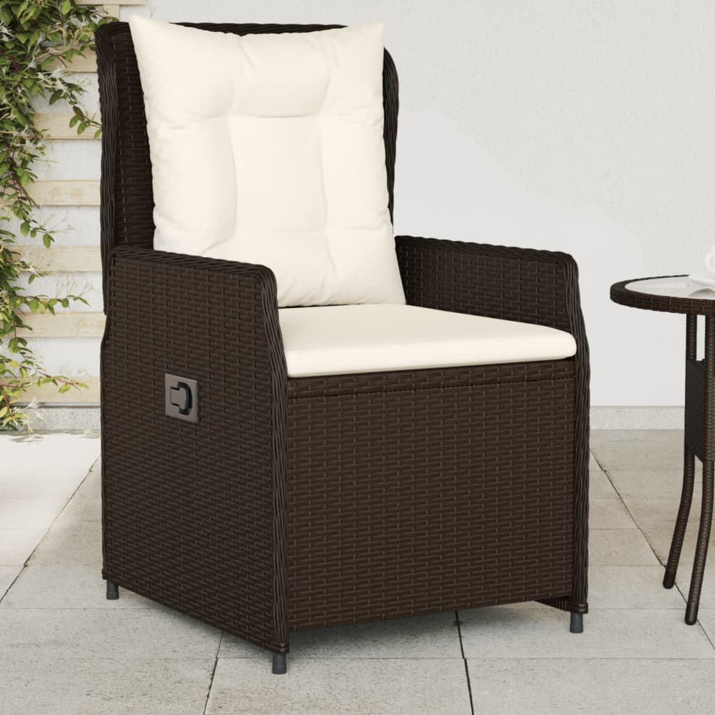 JUNG Vida Gartensessel 2 Stk. Verstellbar Braun Poly Rattan
