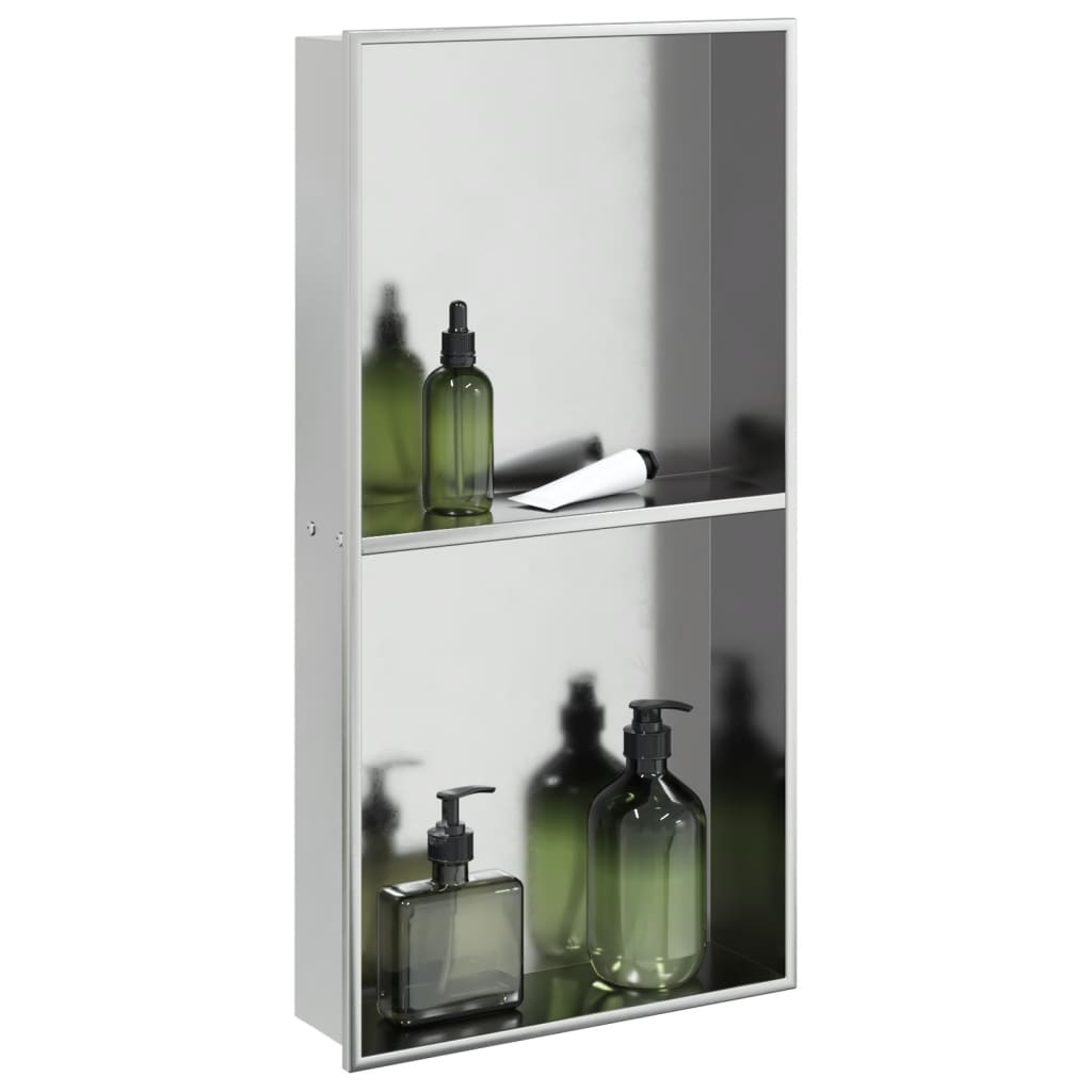 JUNG Vida Duschnische Silbern Gebürstet 32x62x9 cm Edelstahl