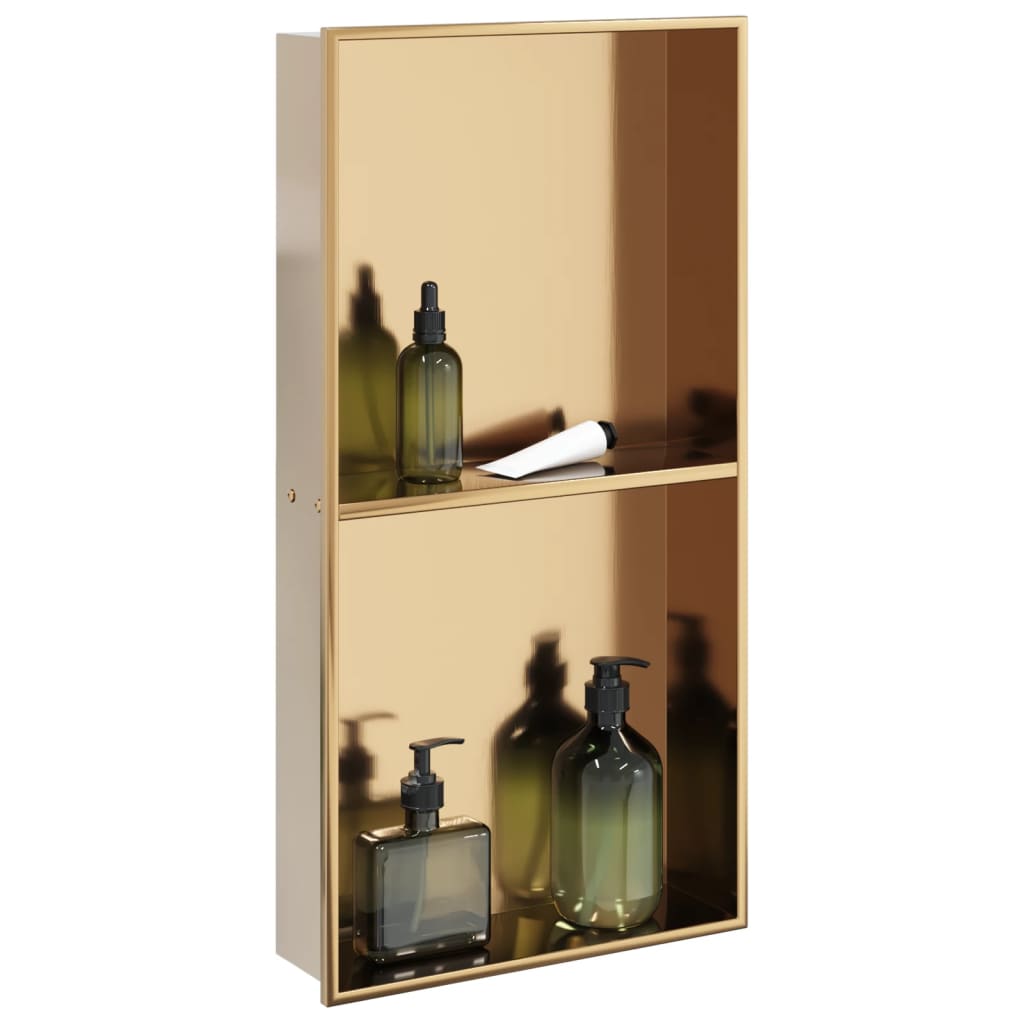 JUNG Vida Duschnische Golden Gebürstet 32x62x9 cm Edelstahl
