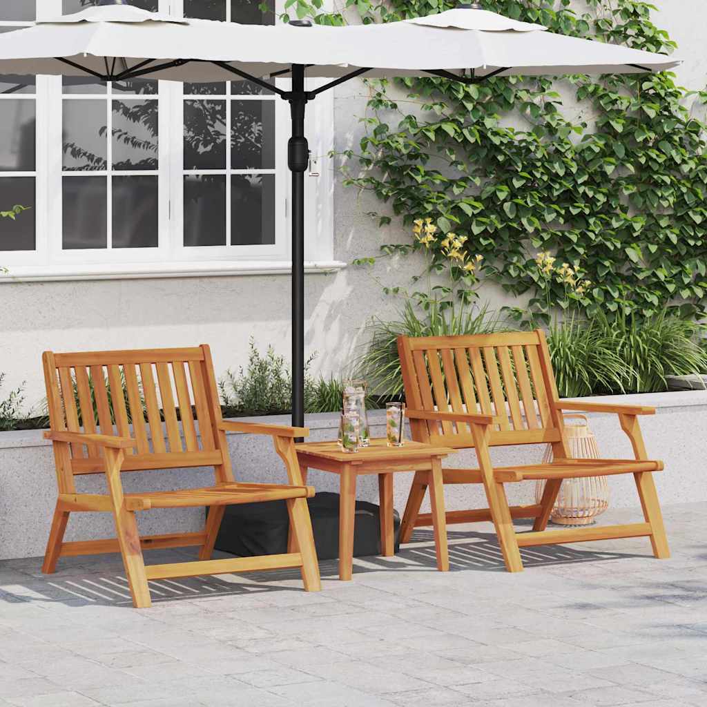 JUNG Vida Gartenstuhl 3 pcs Braun Massivholz Akazie
