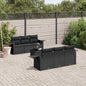 JUNG Vida 7-tlg. Garten-Sofagarnitur mit Kissen Schwarz Poly Rattan