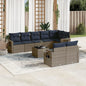 JUNG Vida 9-teiliges Gartensofa-Set mit Kissen, grau, Polyrattan