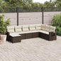 JUNG Vida 8-tlg. Garten-Sofagarnitur mit Kissen Braun Poly Rattan