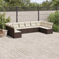 JUNG Vida 10-tlg. Garten-Sofagarnitur mit Kissen Braun Poly Rattan
