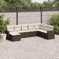 JUNG Vida 8-tlg. Garten-Sofagarnitur mit Kissen Braun Poly Rattan