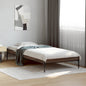 JUNG Vida Bettgestell Braun Eichen-Optik 100x200 cm Holzwerkstoff Metall