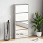 JUNG Vida Schuhschrank mit Spiegel 4 Fächer Grau Sonoma 63x17x134 cm