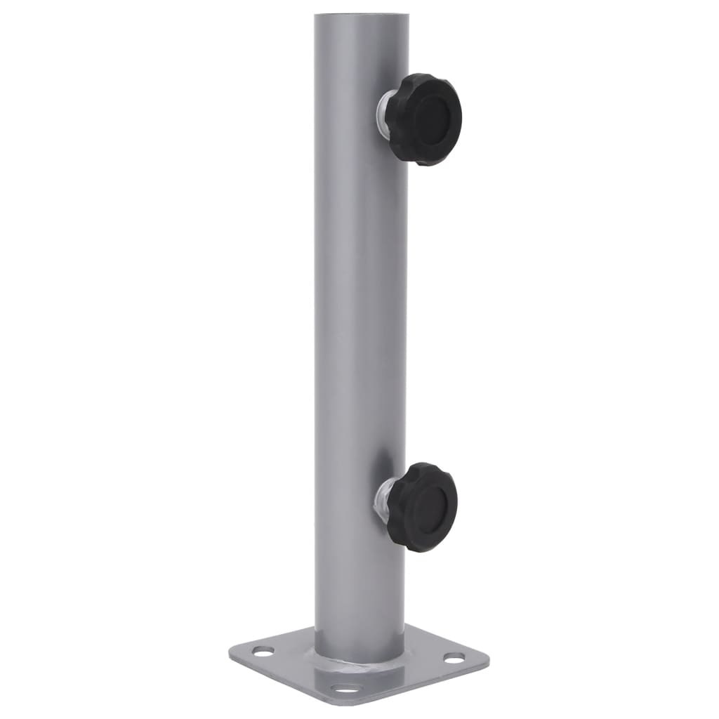 JUNG Vida Sonnenschirmständer für Ø32/34/38 mm Mast Silbern Stahl