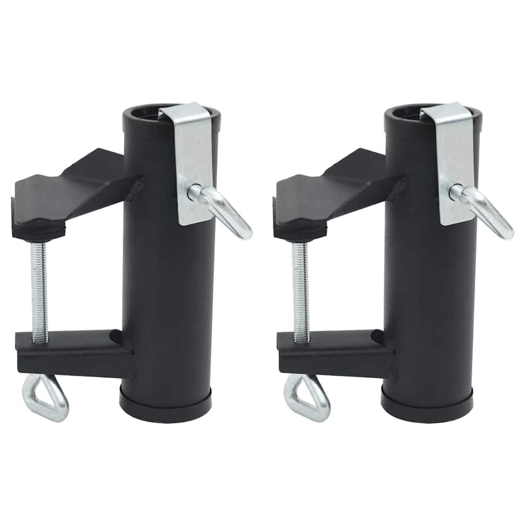 JUNG Vida Sonnenschirmhalter für Balkon 2 Stk. 25-38 mm Stahl