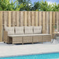 JUNG Vida 5-tlg. Garten-Sofagarnitur mit Kissen Beige Poly Rattan
