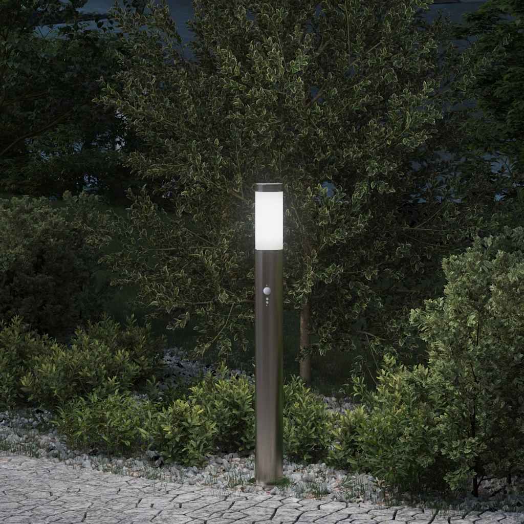 JUNG Vida Pollerleuchte mit Sensor 80 cm Edelstahl IP44