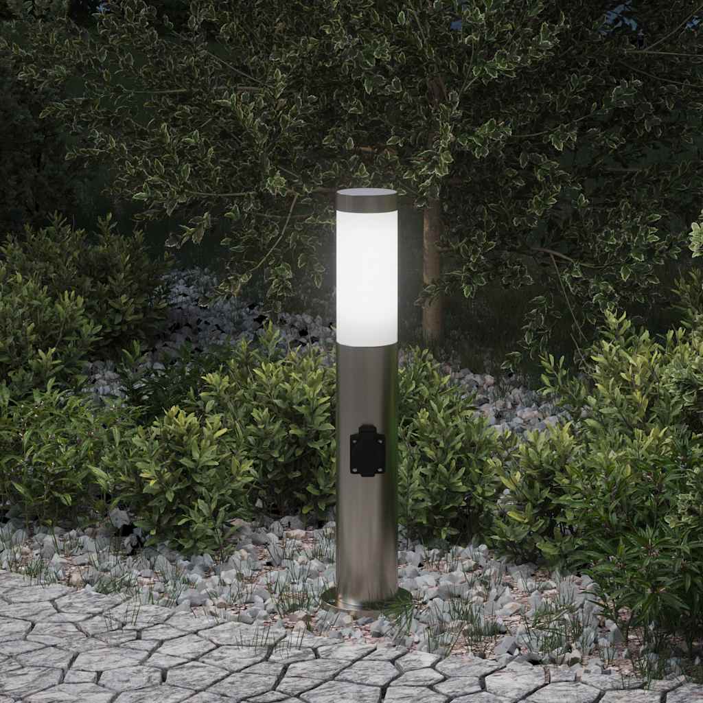 JUNG Vida Pollerleuchte mit Auslass 50 cm Edelstahl IP44