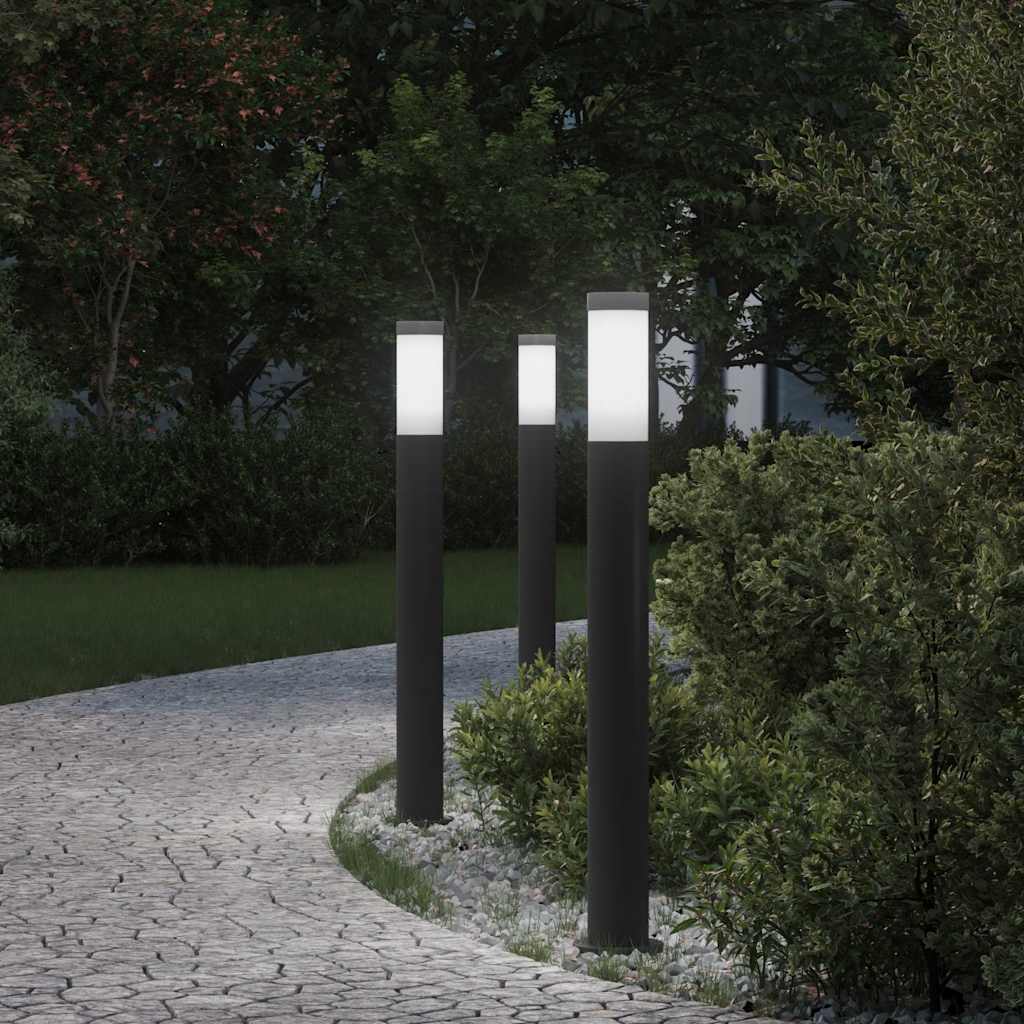JUNG Vida Pollerleuchten 3er 80 cm Edelstahl IP44