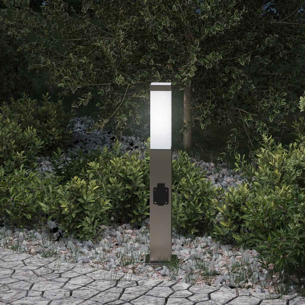 JUNG Vida Pollerleuchte mit Auslass 50 cm Edelstahl IP44