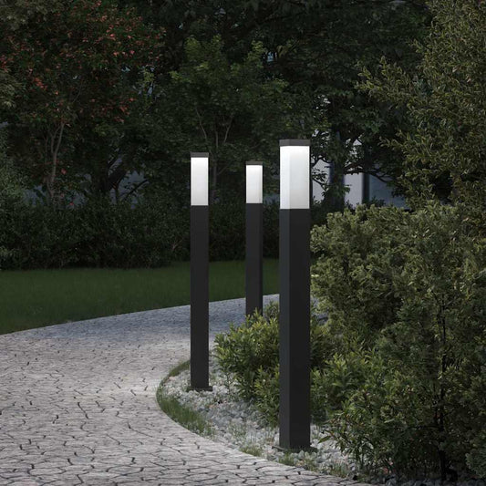 JUNG Vida Pollerleuchten 3 Stück 80 cm Schwarz IP44