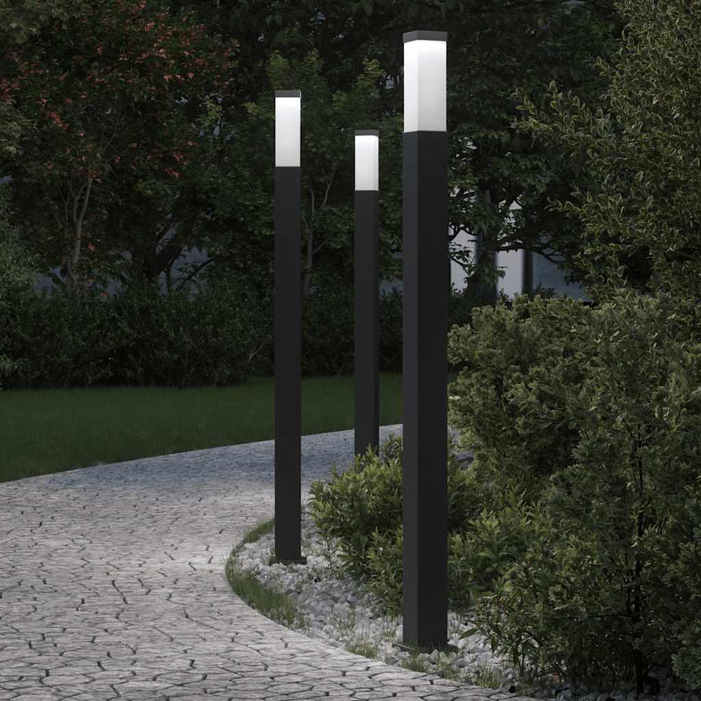 JUNG Vida Pollerleuchten 3 Stk. 110 cm Schwarz IP44