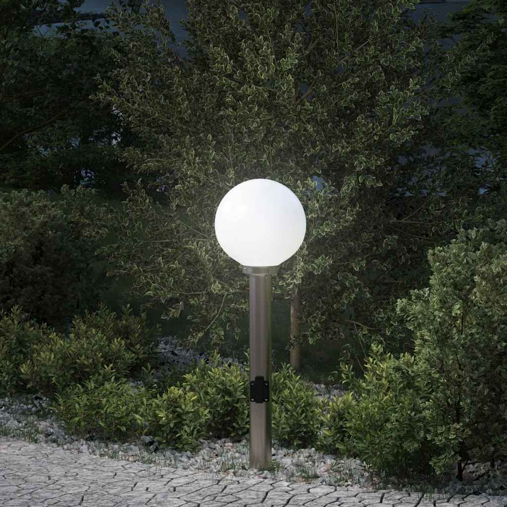 JUNG Vida Pollerleuchte mit Auslass 80 cm Edelstahl IP44