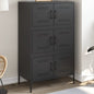 JUNG Vida Highboard Schwarz 68x39x113 cm Stahl
