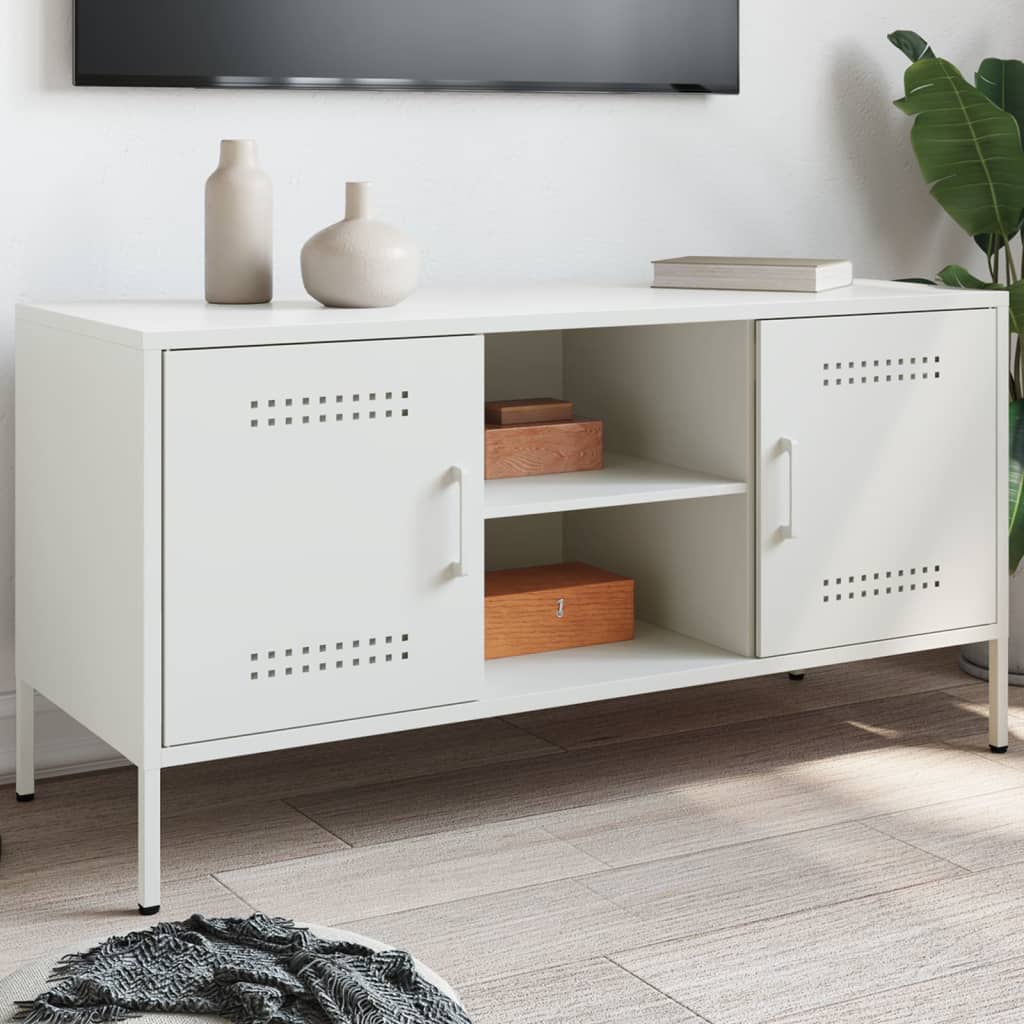 JUNG Vida TV-Schrank Weiß 100,5x39x50,5 cm Stahl